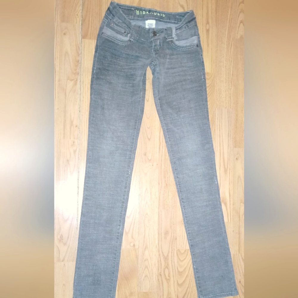 PUNK STYLE Super Hot Hydraulic grey Vintage Jeans Size 0 Slim NIKKI LIKE NEW